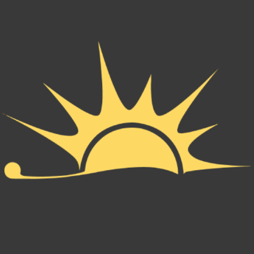 yellow brilla sun on dark background